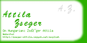 attila zseger business card
